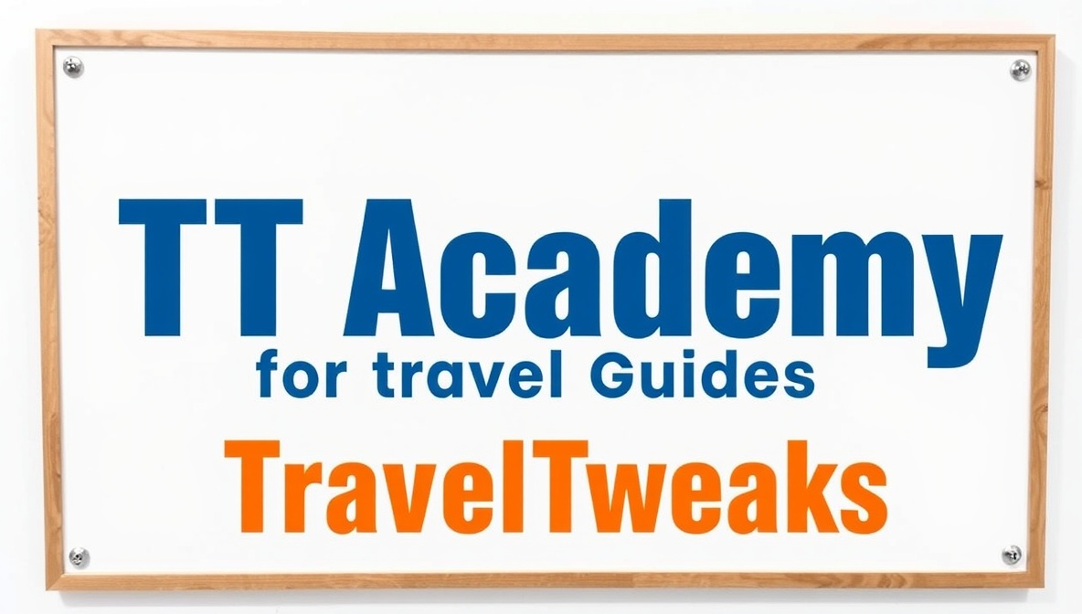 TTAcademy for Travel Guides Traveltweaks: Ultimate Guide